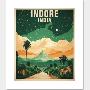 Indore India Vintage Tourism Travel Posters and Art